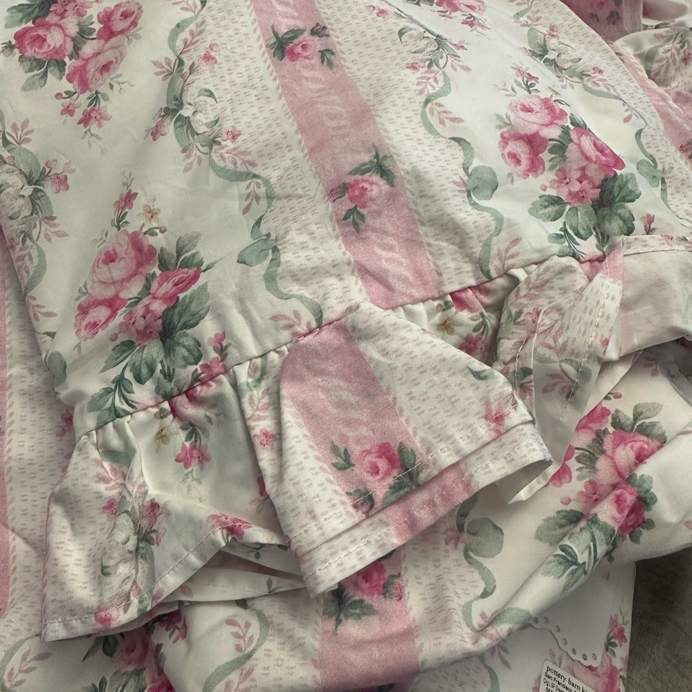 Pottery Barn LoveShackFancy Dreamy Days twin duvet and 2 shams